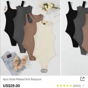 SHEIN 4pck Bodysuits